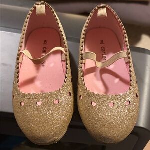 Carter's Sparkling Gold Heart Dress Shoes